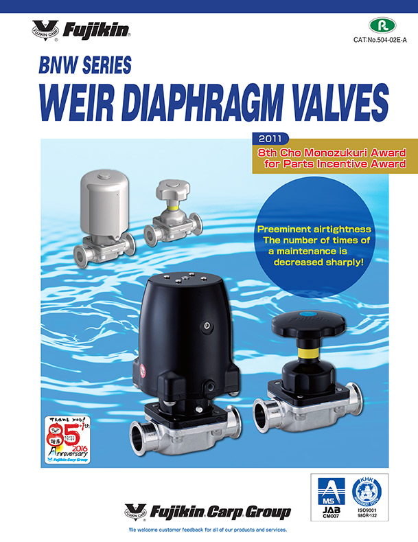 BNW Series - Weir Diaphragm Valves